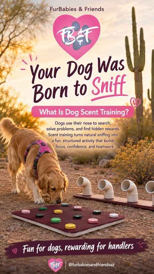 Dog scent training group class or private in home training is great for dogs who love to sniff or to help your dog learn to use their nose more.