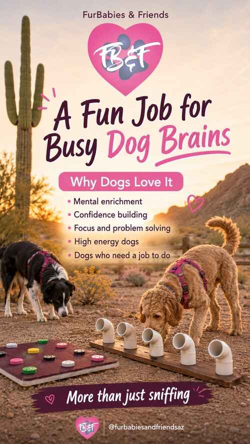 Scent training a dog is more than just about using their nose, it drains energy, builds confidence, and can also create a useful skill,